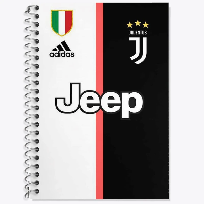 دفتر زبان 50 برگ خندالو مدل دو خط طرح باشگاه یوونتوس Juventus کد 2144