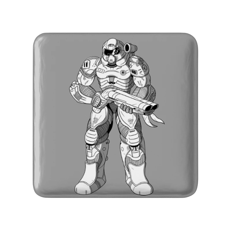 مگنت خندالو طرح بازی رستاخیز (Doom) مدل مربعی کد 31411