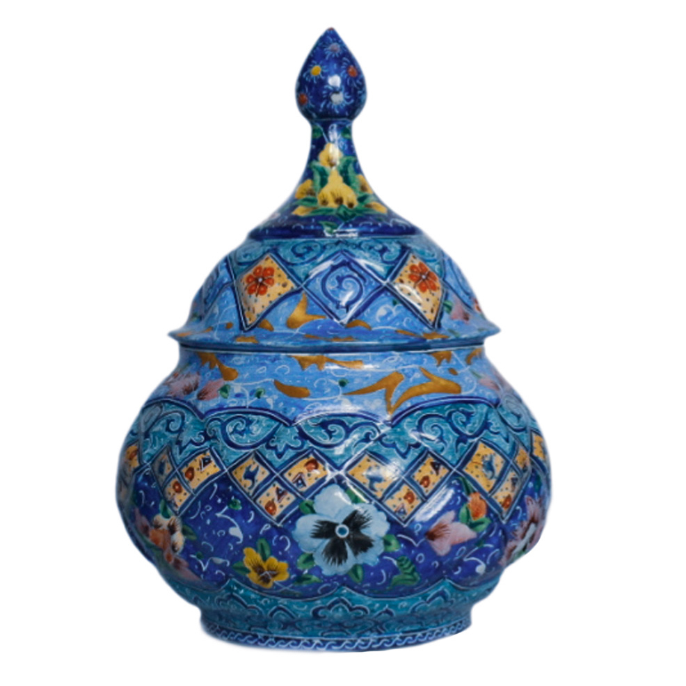 قندان میناکاری طرح پرتوی خورشید