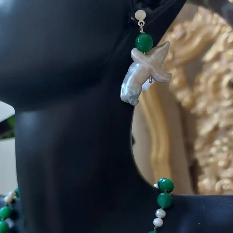 نیم ست نقره زنانه مدل باروک سلطنتی