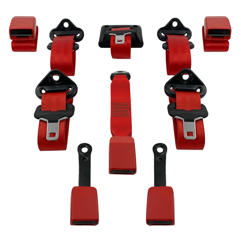 نوار کمربند و قفل ایمنی خودرو اخشان کد PCB-2107 مناسب برای پژو 206 مجموعه 10 عددی