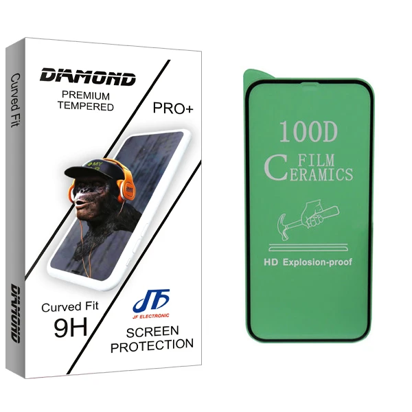 محافظ صفحه نمایش سرامیکی جی اف مدل Diamond glass مناسب برای گوشی موبایل اپل iPhone 11