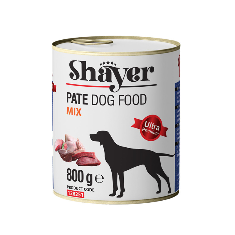 کنسرو غذای سگ شایر مدل Mix وزن 800 گرم