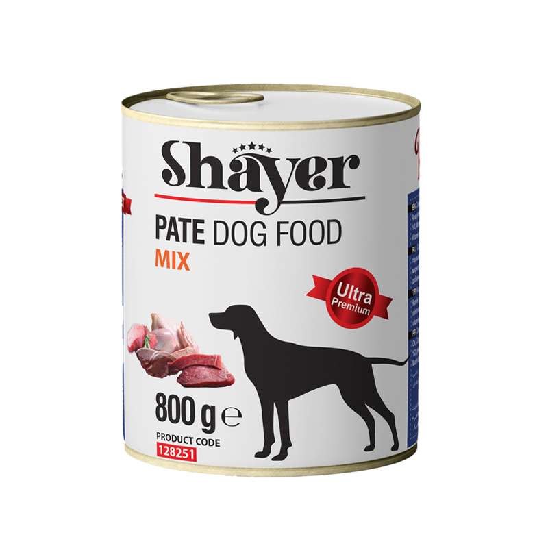 کنسرو غذای سگ شایر مدل Mix وزن 800 گرم