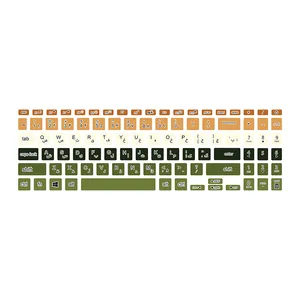 برچسب حروف فارسی کیبورد توییجین و موییجین مدل colors 19 مناسب برای لپ تاپ ایسوس Vivobook 15 X1504V