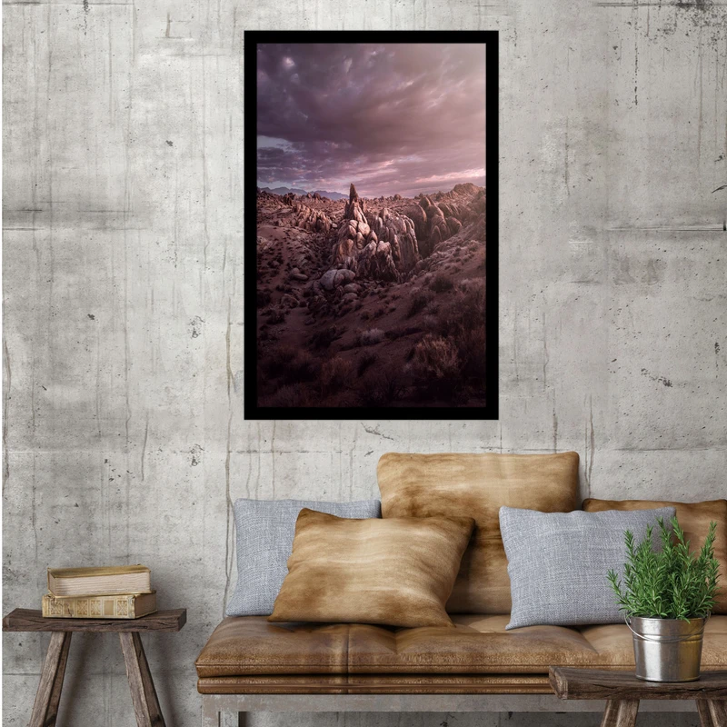 تابلو بکلیت طرح منظره طبیعت کوه و صخره مدل B-bu1603