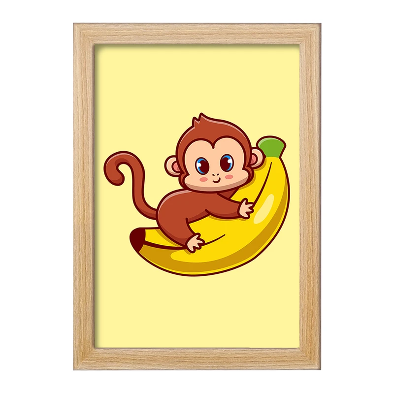 تابلو خندالو مدل حیوانات بامزه میمون کد 25399
