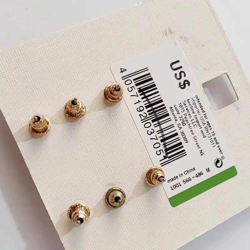 گوشواره زنانه مدل مروارید بسته 3 عددی