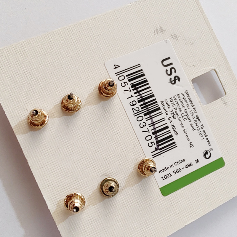 گوشواره زنانه مدل مروارید بسته 3 عددی