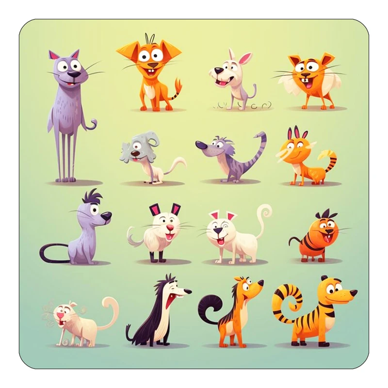 مگنت کاکتی طرح حیوانات کارتونی مدل mp27726