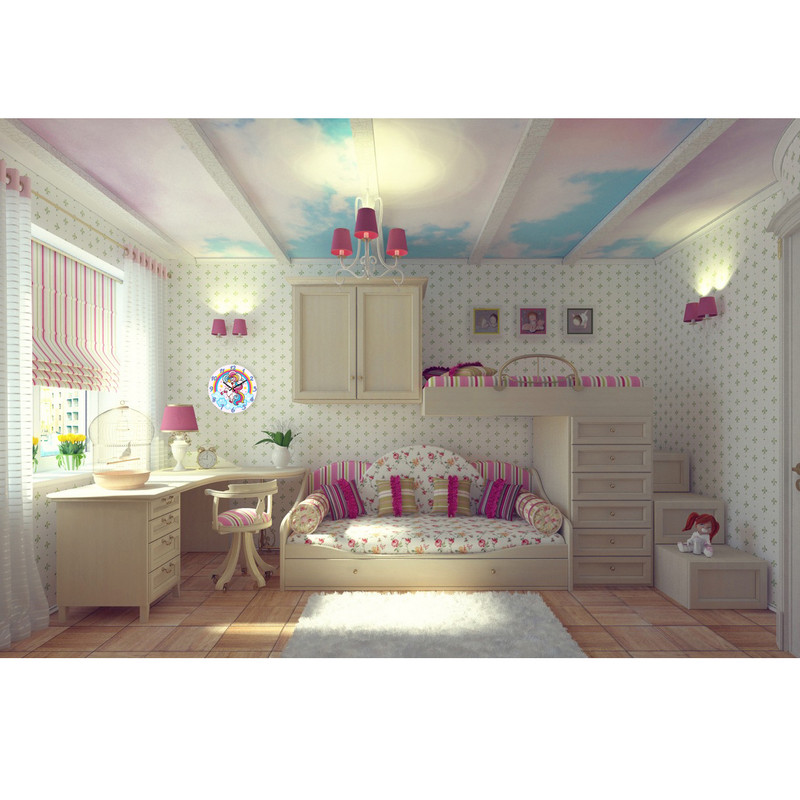 ساعت دیواری کودک مدل اسب تک شاخ کد W30004