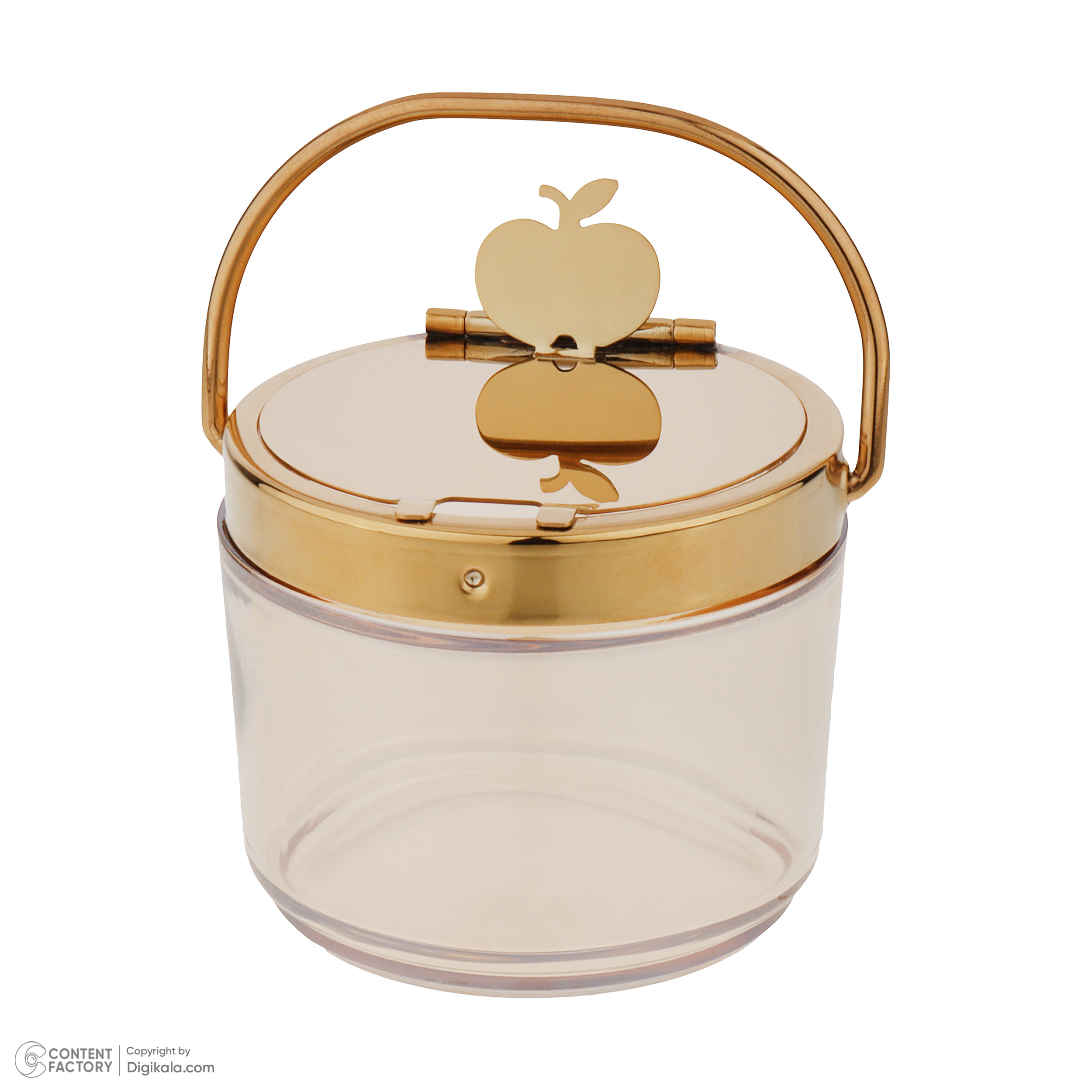 ظرف مربا و عسل مدل شیشه ای با طرح سیب - بدون بازو