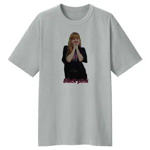 تی شرت لانگ آستین کوتاه زنانه مدل بلک پینک کد LL170 رنگ طوسی