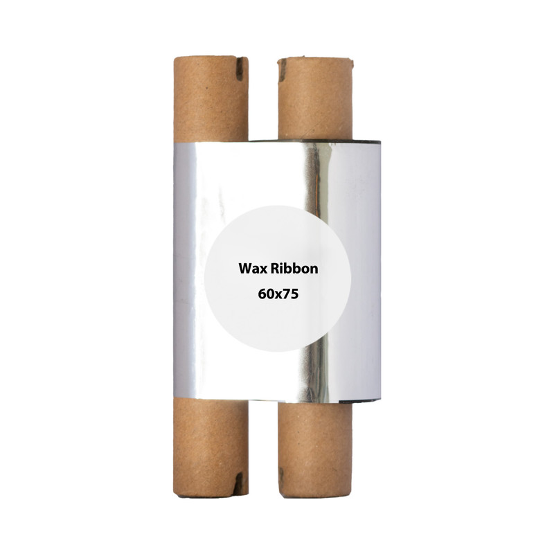 ریبون پرینتر لیبل زن  مدل Wax 60mm x 75m بسته 35 عددی