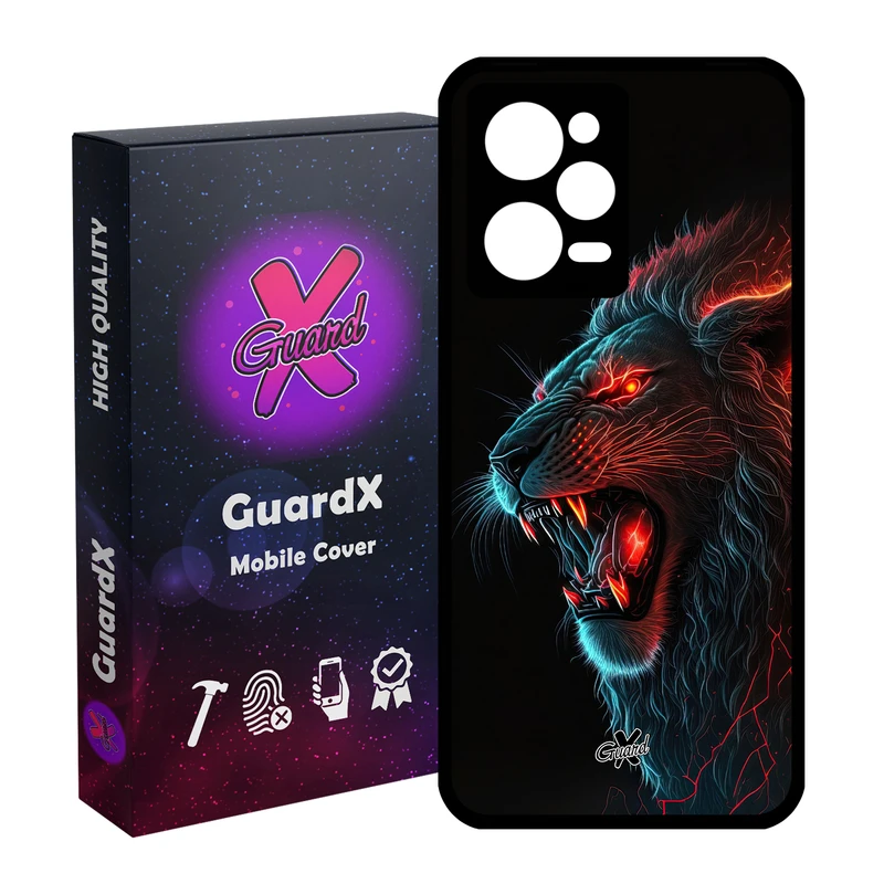 کاور گارد ایکس طرح شیر مدل Glass10619 مناسب برای گوشی موبایل شیائومی Redmi Note 12 Pro 5G/Poco X5 Pro 5G/Note 12 Pro Pro speed