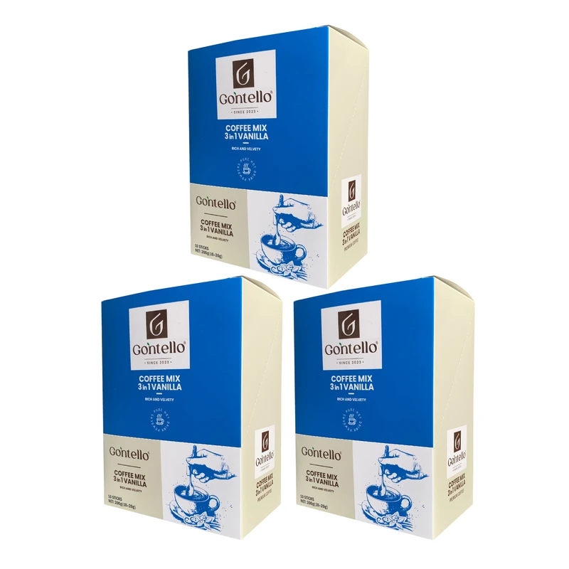 کافی میکس 3 در 1 وانیلی گونتلو - 600 گرم بسته 3 عددی