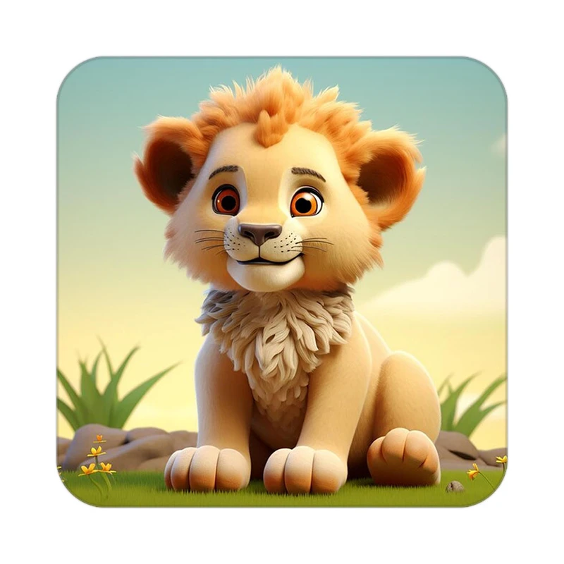 زیر لیوانی کاکتی طرح حیوانات کارتونی مدل mp27332