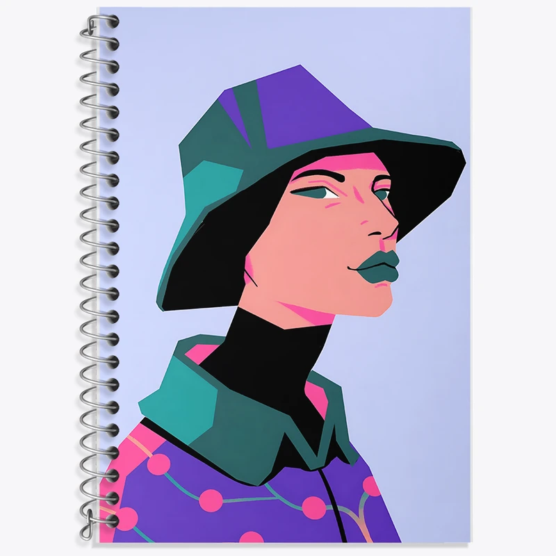 دفتر زبان 50 برگ خندالو مدل سه خط طرح دخترانه کد F7334