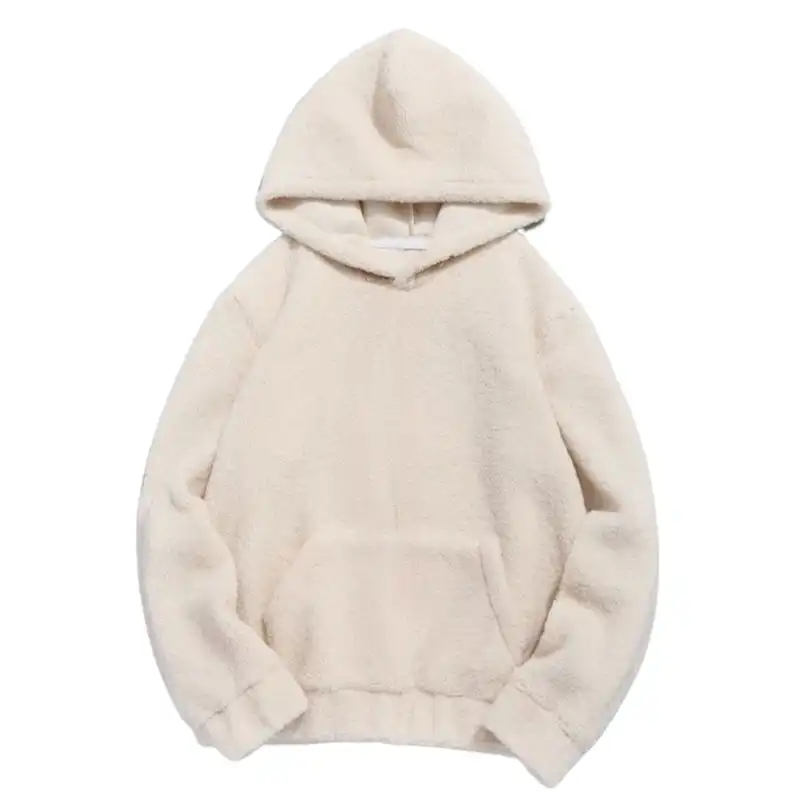 هودی زنانه مدل تدی رنگ کرم