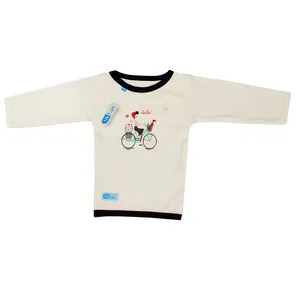 تی شرت آستین بلند نوزادی تیک تاک طرح دوچرخه کد 011st