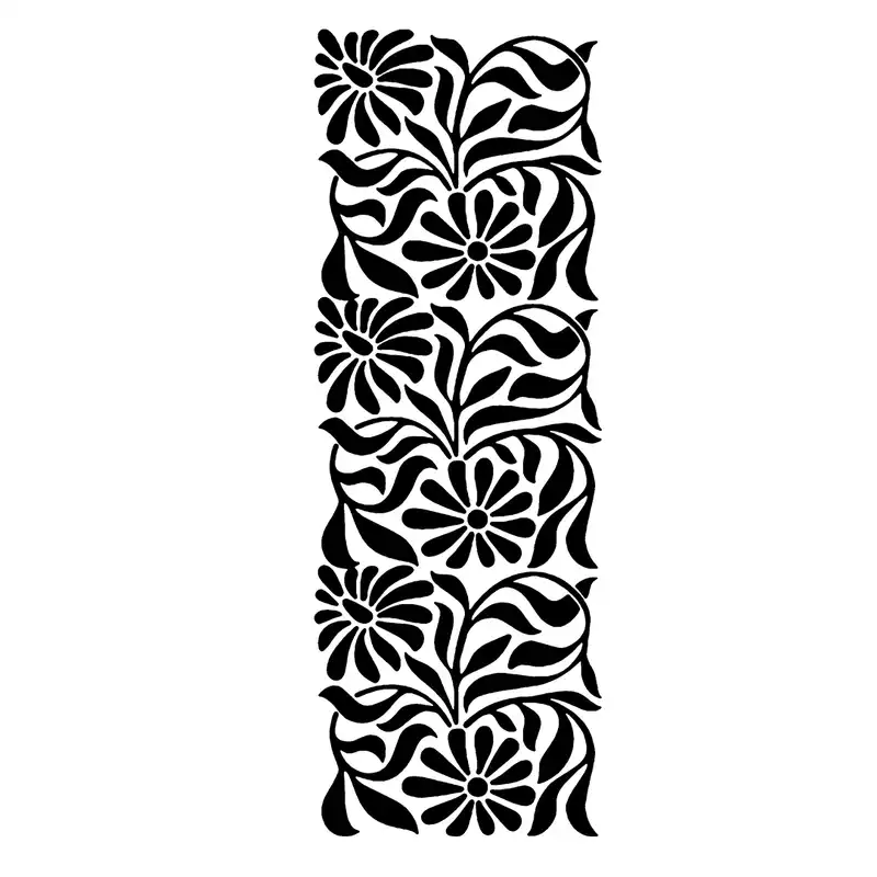 شابلون باتیس آرت طرح گل کد 50-557