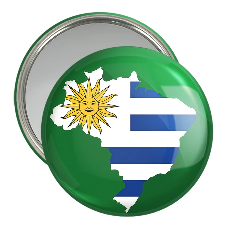 آینه جیبی خندالو مدل پرچم اروگوئه  کد 20562