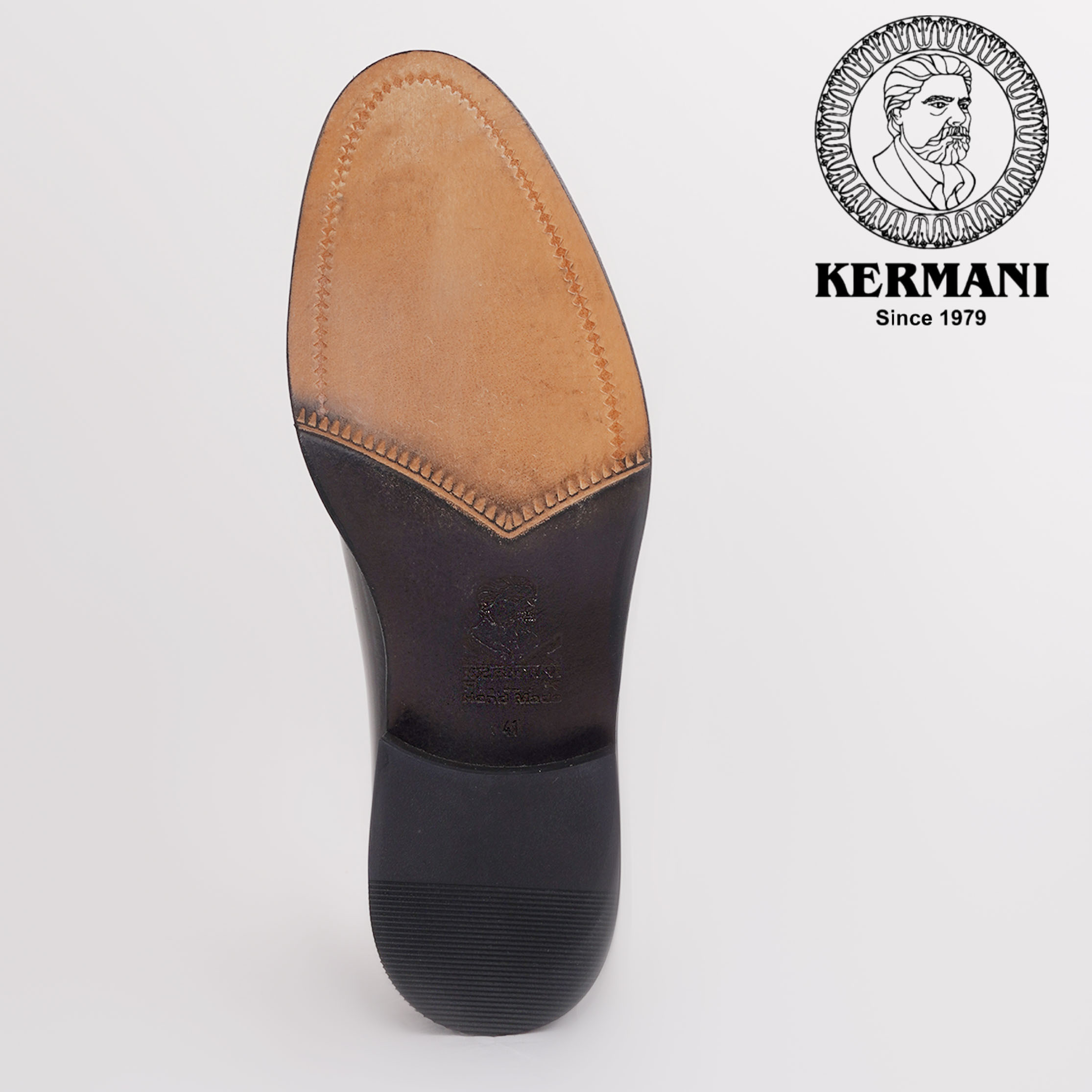 کفش مردانه کرمانی مدل تمام چرم دستدوز طبیعی کد 1072 رنگ مشکی -  - 7
