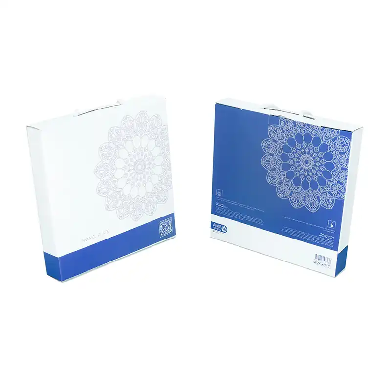 بشقاب سفالی آرا هنر فاخر ایرانی مدل باغ مینا کد 026