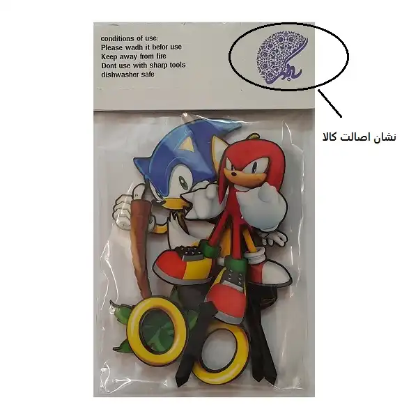 ابزار تزیین کیک به گز مدل سونیک و دوستان مجموعه 6 عددی