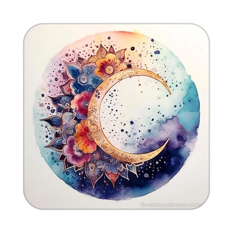 زیر لیوانی کاکتی طرح ماه و ستاره مدل mp53357