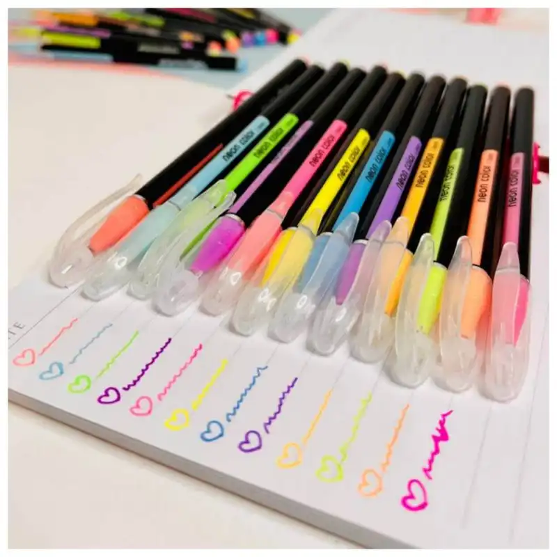 خودکار ژویکسوا مدل پاستلی نئونی و اکلیلی بسته 24 عددی