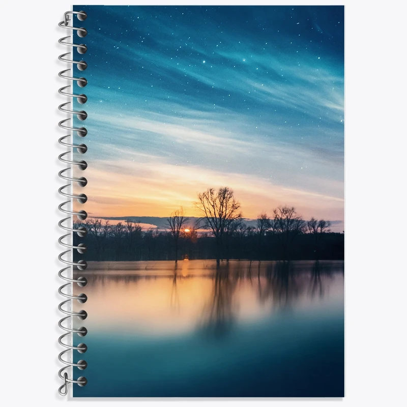 دفتر لغت 50 برگ خندالو طرح منظره غروب کد F1276