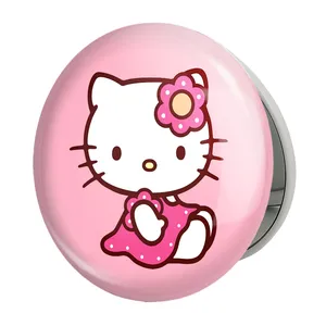 آینه جیبی خندالو طرح هلو کیتی مدل تاشو کد 24730 