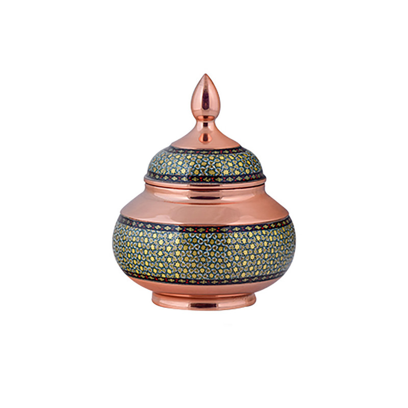 قندان مسی خاتم کاری کد K045