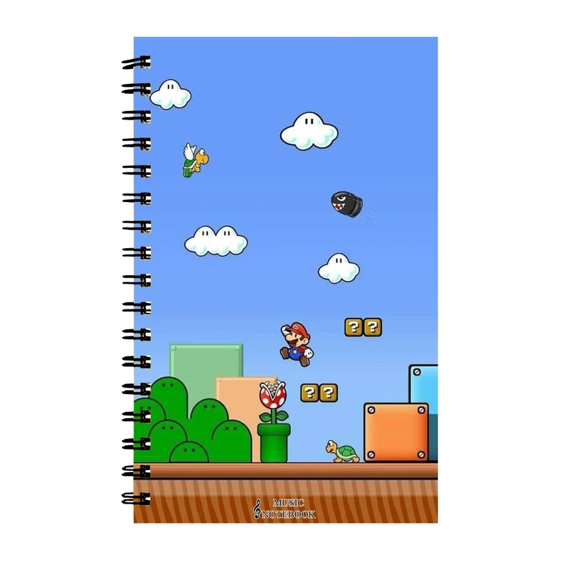 دفتر نت موسیقی 40 برگ مدل ماریو کد 025