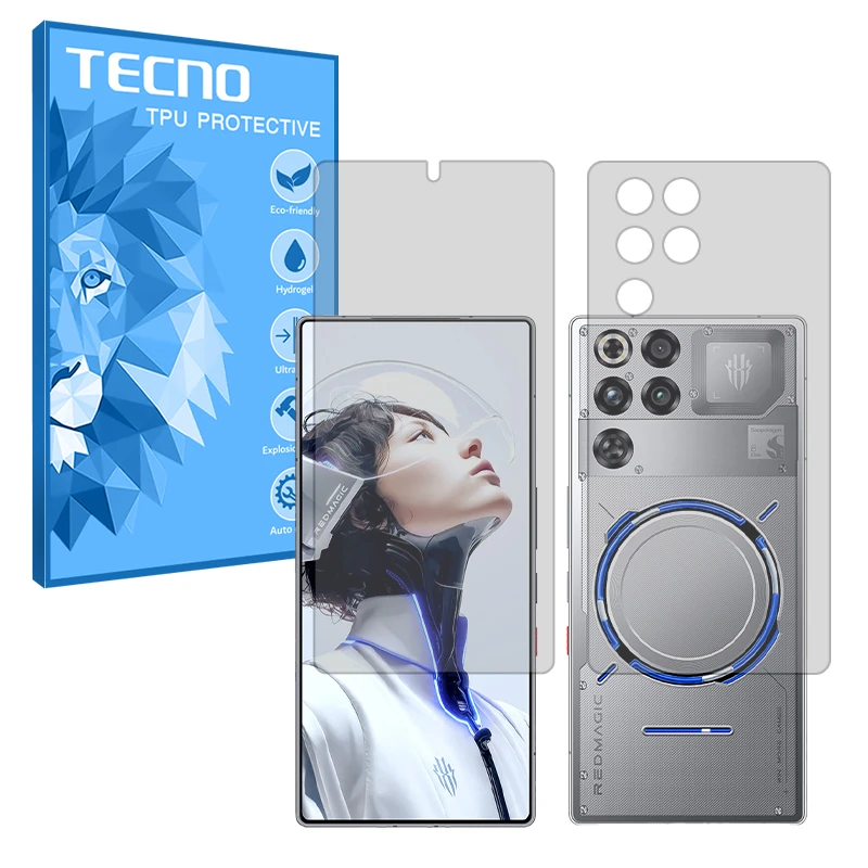 محافظ صفحه نمایش مات تکنو مدل هیدروژلی مناسب برای گوشی موبایل زد تی ای nubia RedMagic 11 Pro Plus به همراه محافظ پشت گوشی