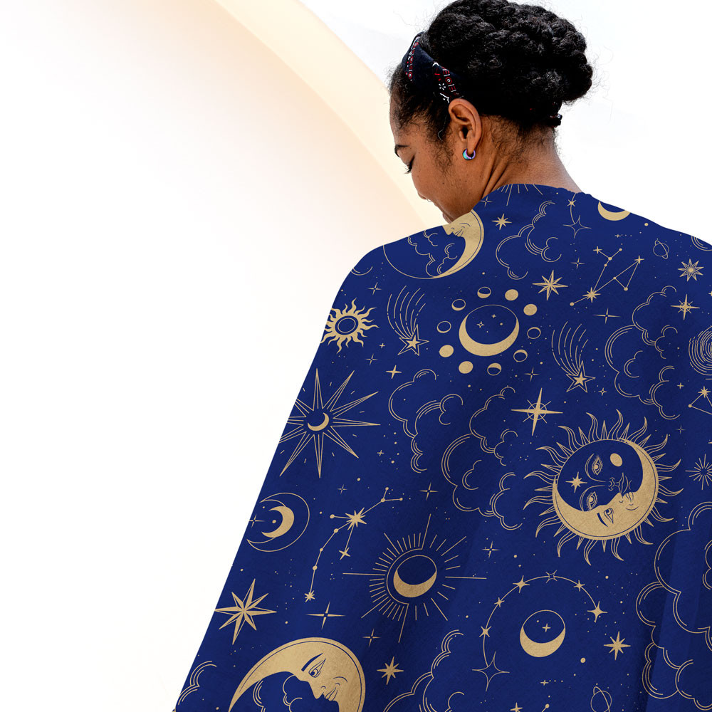 شال مبل مدل شب و ستاره هایش کد Q2SH1038 سایز 98x180 سانتی متر