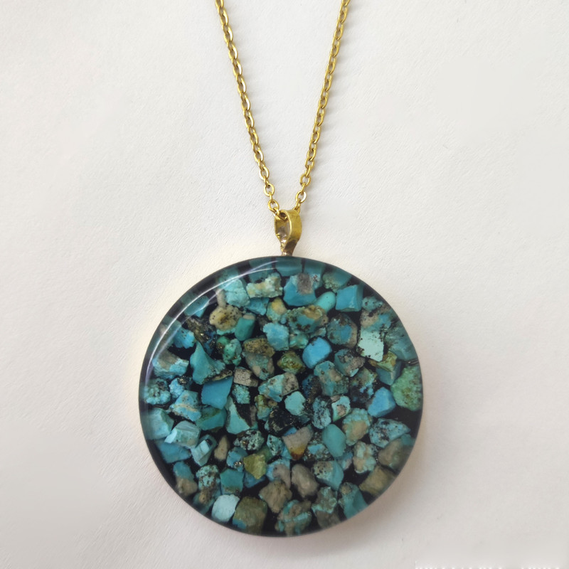 گردنبند زنانه مدل فیروزه رزینی گردنبند زنانه مدل فیروزه رزینی