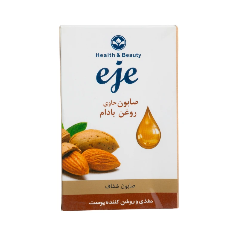 صابون شستشو تغذیه‌کننده صورت اژه مدل بادام مناسب برای انواع پوست وزن 100 گرم