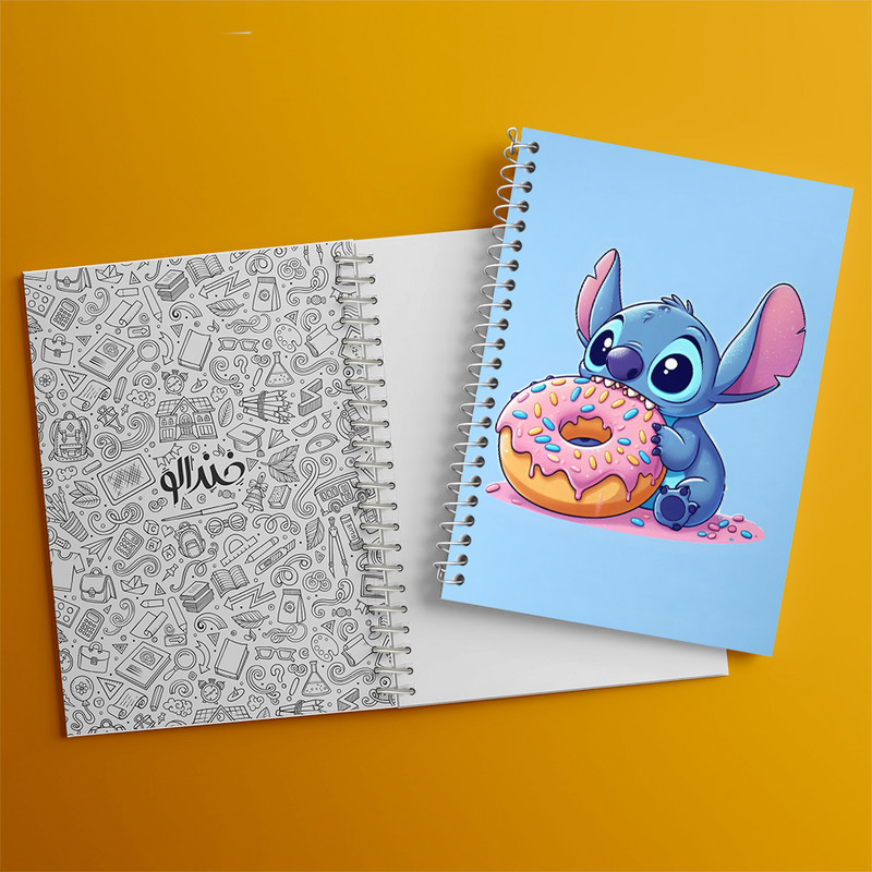 دفتر مشق 100 برگ خندالو طرح استیچ (Stitch) کد N2954