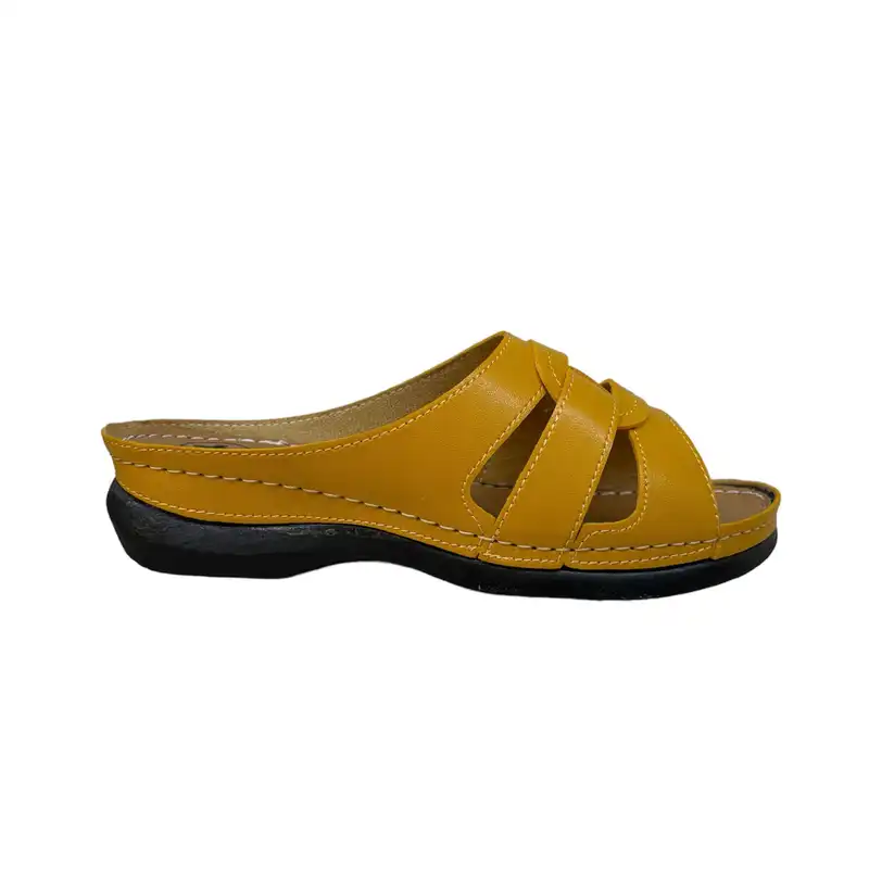 دمپایی زنانه مدل DZR 121 ZRB بیاله رنگ زرد