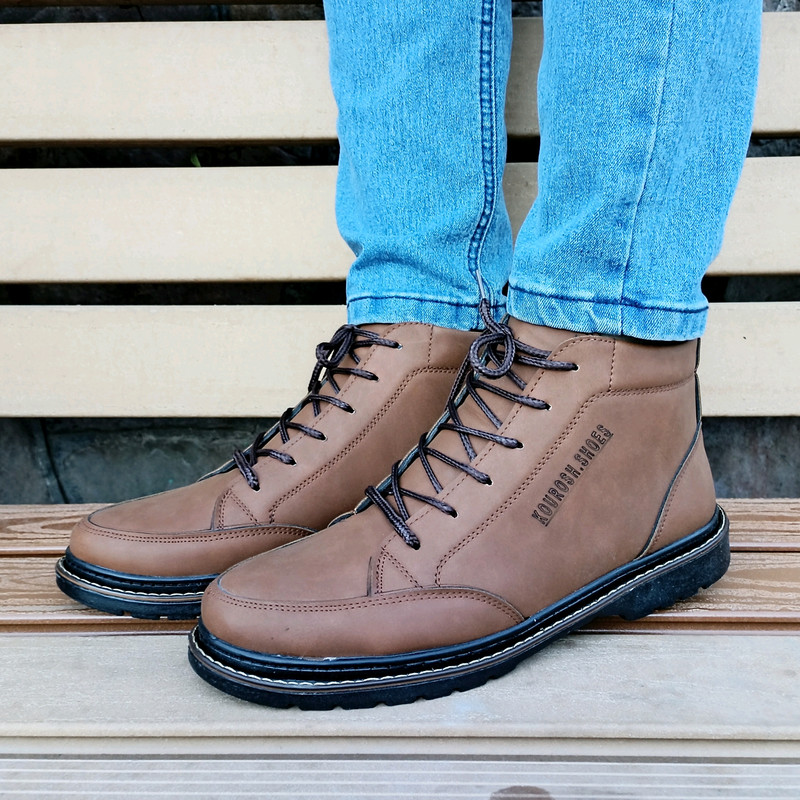 نیم بوت مردانه مدل آریا کد P.t رنگ قهوه ای