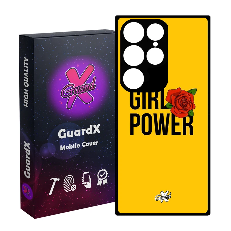 کاور گارد ایکس طرح Girl Power مدل Glass10037 مناسب برای گوشی موبایل سامسونگ Galaxy S24 Ultra