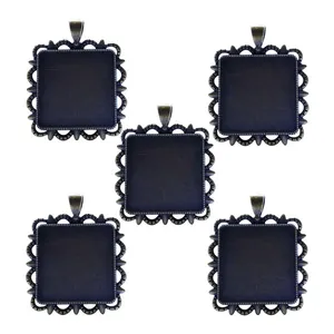 قاب گردنبند مدل مربع کد Fr247 بسته 5 عددی