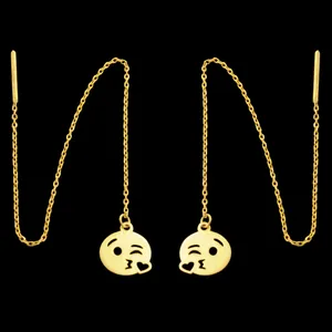 گوشواره طلا 18 عیار زنانه طلای مستجابی مدل استیکر کد 43