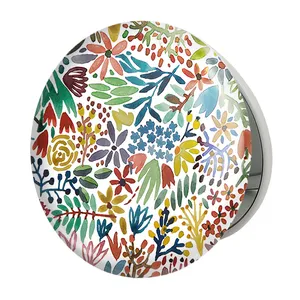 آینه جیبی خندالو طرح گل گلی مدل تاشو کد 5463 