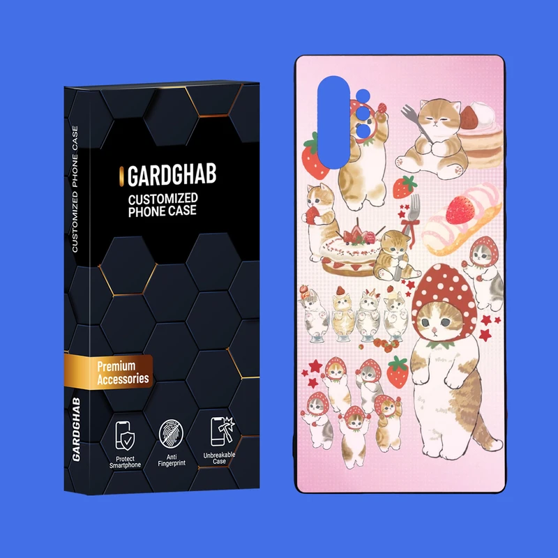 کاور گارد قاب مدل دور ژله ای پشت گلس فانتزی مناسب برای گوشی موبایل سامسونگ Galaxy Note 10 Plus