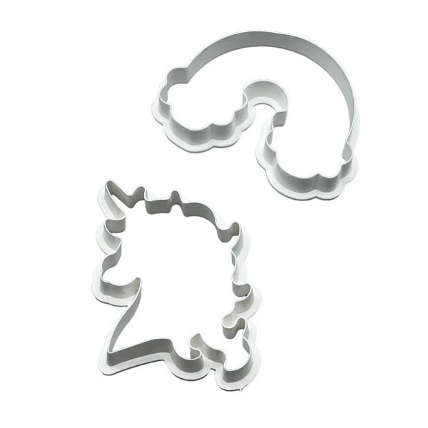 قالب شیرینی به گز مدل یونیکورن و رنگین کمان مجموعه 2 عددی