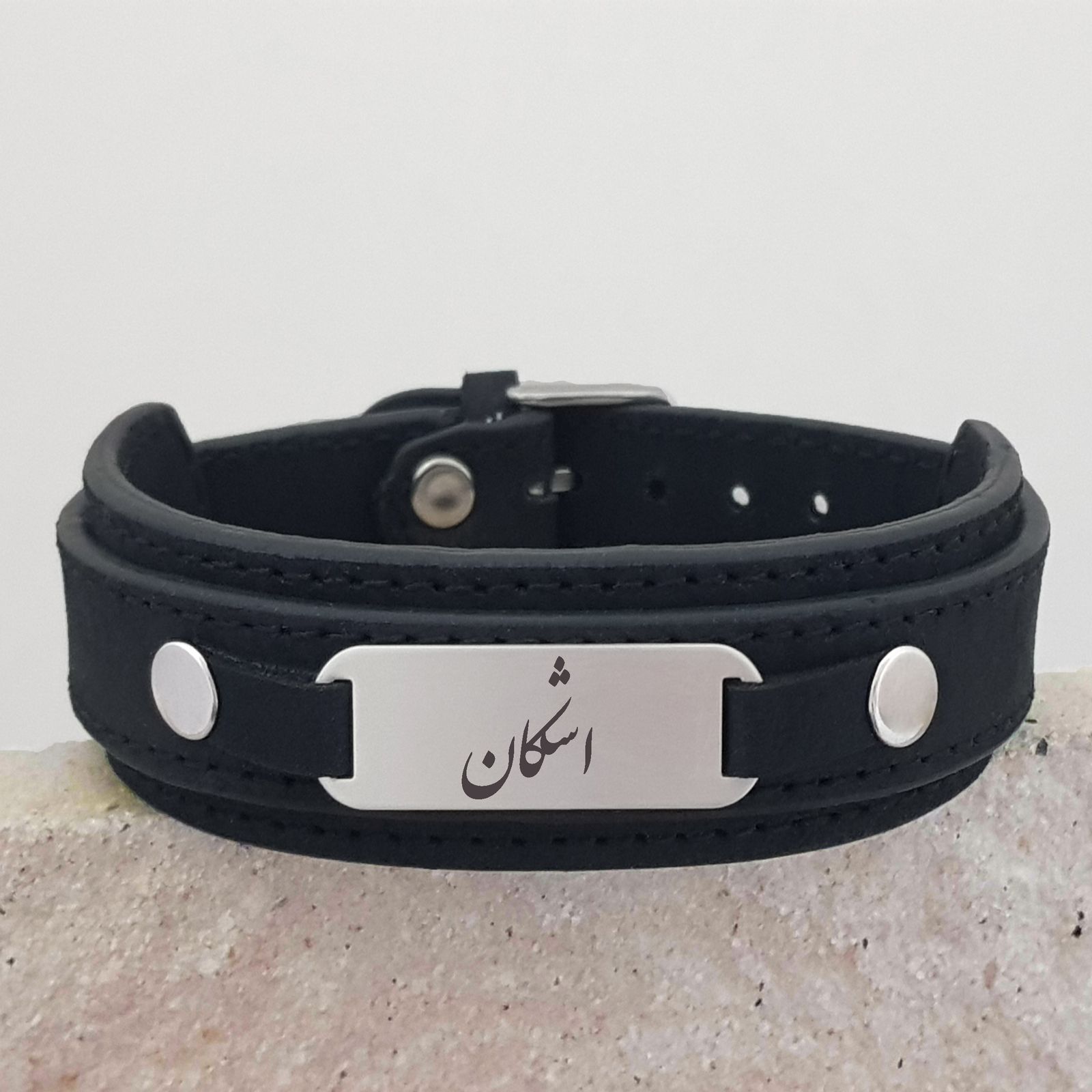 دستبند نقره مردانه ترمه ۱ مدل اشکان کد Dcsf0326 -  - 2