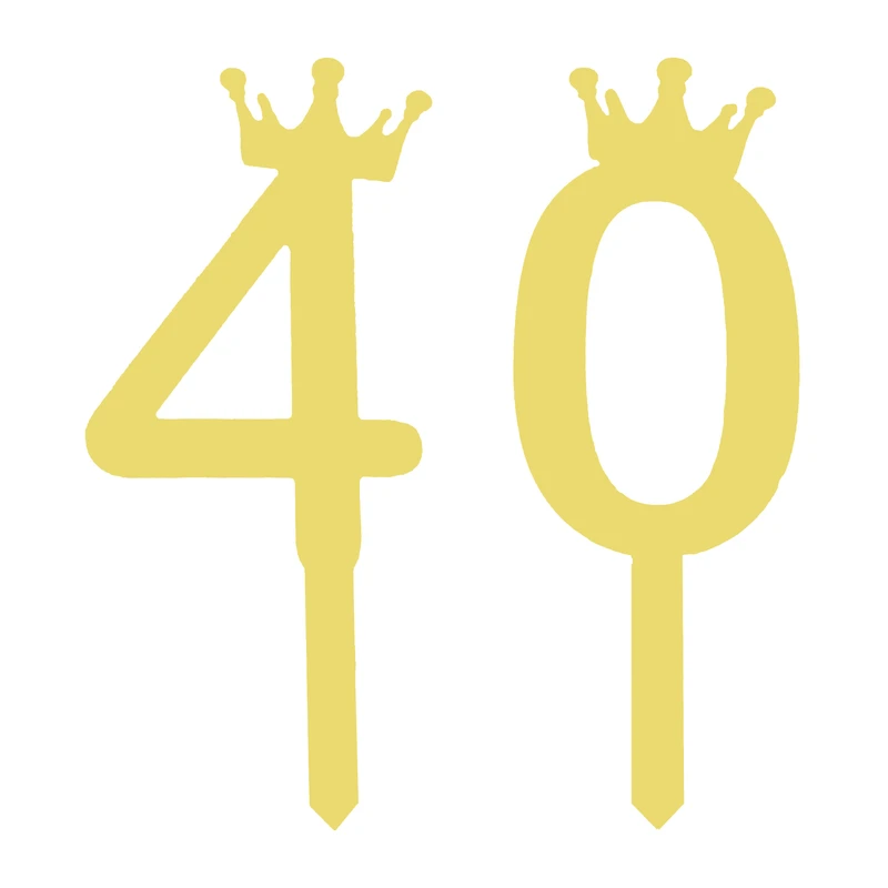 تاپر کیک هانستو مدل عدد 40 کد TPN40 مجموعه 2 عددی